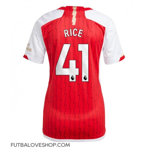 Dres Arsenal Declan Rice #41 Domáci pre Ženy 2023-24 Krátky Rukáv